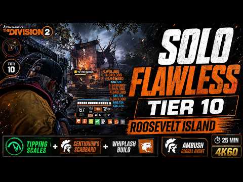 The Division 2 Roosevelt Island Tier 10 Solo Flawless | Tipping Scales + Whiplash [4K60] thumbnail