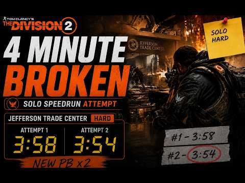 The Division 2 Jefferson Trade Center Hard Solo Speedrun Attempts | 3:54 PB [2026] thumbnail