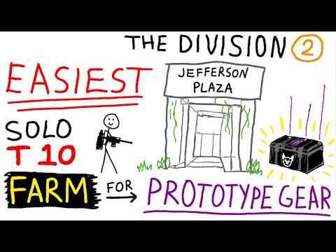 Video thumbnail: Solo T10 Prototype Gear Farm | Division 2. Easy solo Tier 10 Escalation farm for Prototype Gear at Jefferson Plaza.